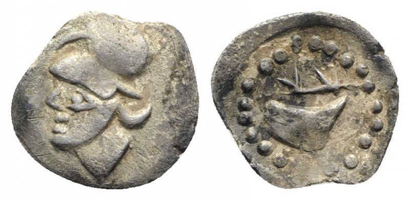 Campania, Cumae, c. 5th century BC. Contemporary imitation of AR Obol (10mm, 0.5...