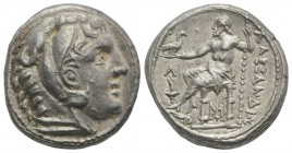 Kings of Macedon, Alexander III ‘the Great’ (336-323 BC). AR Tetradrachm (26mm, 17.75g, 6h). ‘Amphipolis’, c. 315-294 BC. Head of Herakles r., wearing...