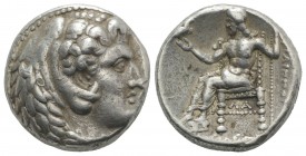 Kings of Macedon, Philip III Arrhidaios (323-317 BC). AR Tetradrachm (24mm, 17.13g, 3h). Susa, c. 322-320 BC. Head of Herakles r., wearing lion skin. ...