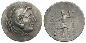 Aeolis, Myrina, c. 188-170 BC. AR Tetradrachm (32mm, 14.24g, 12h). In the name and types of Alexander III of Macedon. Head of Herakles r., wearing lio...