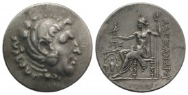 Aeolis, Temnos, c. 188-170 BC. AR Tetradrachm (32.5mm, 15.14g, 1h). In the name and types of Alexander III of Macedon. Head of Herakles r., wearing li...