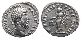 Lucius Verus (161-169). AR Denarius (18mm, 3.29g, 12h). Rome, AD 167. Laureate head r. R/ Aequitas standing l., holding scales and cornucopia. RIC III...