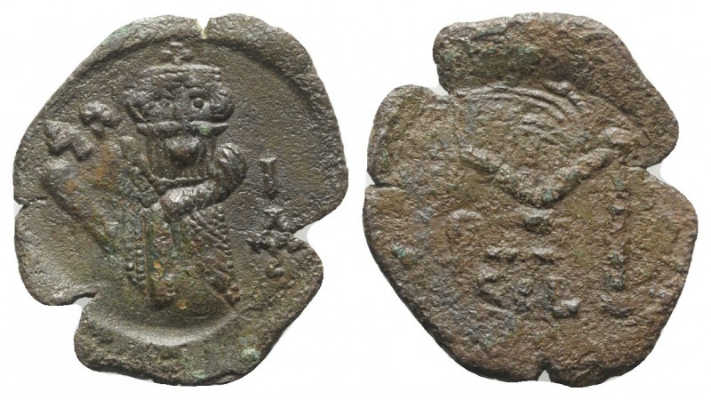 Constans II (641-668). Æ 40 Nummi (26mm, 4.30g, 6h). Syracuse, 652-3. Constans s...