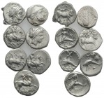 Magna Graecia, lot of 7 AR Staters/Nomoi, to be catalog. Lot sold as is, no return