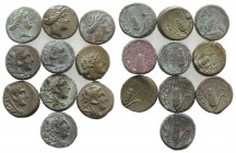 Lucania, Metapontion, lot of 10 Æ coins, to be catalog. Lot sold as is, no return