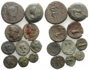 Sicily, lot of 10 Greek Æ coins, to be catalog. Lot sold as is, no return