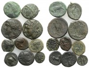 Sicily, lot of 10 Greek Æ coins, to be catalog. Lot sold as is, no return