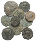 Mixed lot of 10 Æ coins, including Greek, Roman Proncial and Roman Imperial, to be catalog. Lot sold as is, no return