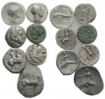 Lot of 7 Greek (6), and Roman Republican (1) AR and Æ coins, to be catalog. Lot sold as is, no return