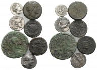 Mixed lot of 7 AR and Æ Greek and Roman coins, to be catalog. Lot sold as is, no return