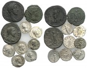 Lot of 10 Roman Imperial AR and Æ coins, to be catalog. Lot sold as is, no return