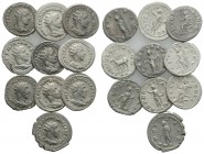 Lot of 10 Roman AR Antoninianii, to be catalog. Lot sold as is, no return
