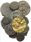 Lot of 13 Byzantine coins, including 1 AV Hyperpyron and 13 Æ, to be catalog. Lot sold as is, no return