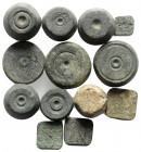 Lot of 13 Æ Byzantine and Medieval Weights. Lot sold as is, no return