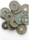 China, lot of 14 Æ coins, including Ming and Qing dynasties, to be catalog. Lot sold as is, no return