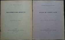 Comte Chandon de Briailles, lot of 2 offprints from Revue Syria (1940, fasc. 1 and 1950, fasc. 3-4): 1) Bulle de Clerembaut de Broyes, Archeveque de T...