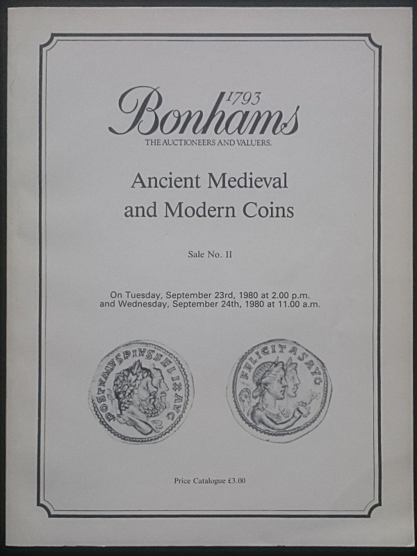 Bonhams in association with V.C. Vcchi & Sons. Sale No. II. Ancient, Medieval an...