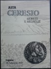 Ceresio. Asta di Monete e Medaglie. Lugano, 26 Settembre 1987. Brossura editoriale, 829 lotti, foto B/N. Ottime condizioni