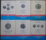 Credito Svizzero - Numismatische Kreditanstalt. Lotto di 8 cataloghi d'asta (1, 2, 3, 4, 5, 7, 8, listino 52), Berna 1983-1988. Copertine flessibile, ...