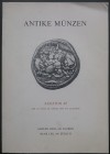 Hess - Bank Leu. Auktion 49. Antike Munzen. Lucerna, 27-28 Aprile 1971. Brossura editoriale, 588 lotti, foto B/N. Buone condizioni