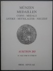 Hess - Divo. Auktion 283. Munzen - Medaillen. Zurigo, 10 Maggio 2000. Copertina rigida, 730 lotti, foto B/N. Ottime condizioni