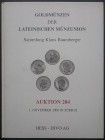Hess - Divo. Auktion 284 - Goldmunzen der Lateinischen Munzunion, Sammlung Klaus Baumberger. Zurigo, 1 Novembre 2000. Copertina rigida, 247 lotti, fot...