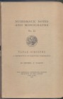 M. P. VLASTO. – TAPAS OIKISTHS: contribution to tarentine numismatics. N.N.A.M. 15. New York, 1922. Ril. editoriale, pp. 234, tavv. 13 doppie. Buono s...
