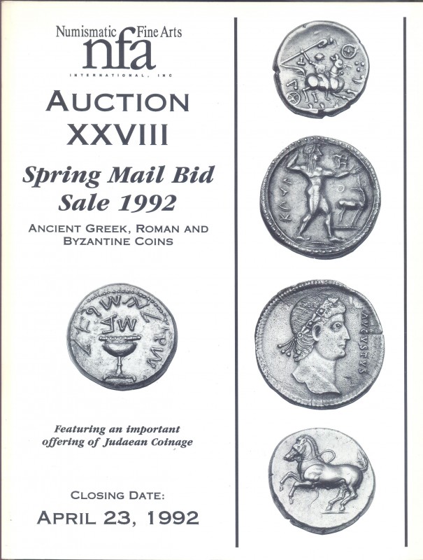 NUMISMATIC FINE ARTS. Auction XXVIII. Spring mail bid sale 1992. Ancient greek, ...