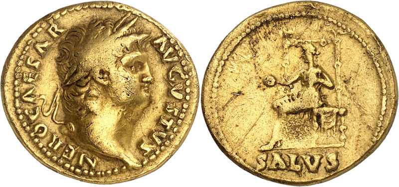 NERO, 54-68

Aureus, Rom, 65-66. NERO CAESAR – AVGVSTVS. Kopf mit Lorbeerkranz...