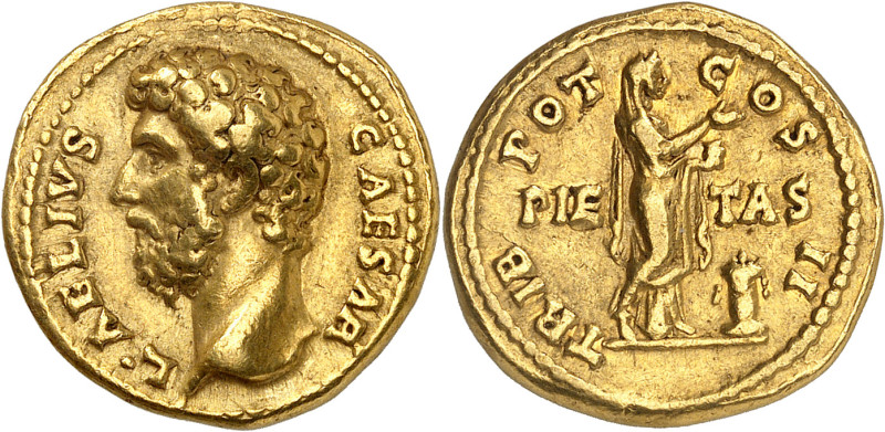 AELIUS, Caesar 136-138

Aureus, Rom, 137. C AELIVS – CAESAR. Barhäuptiger Kopf...