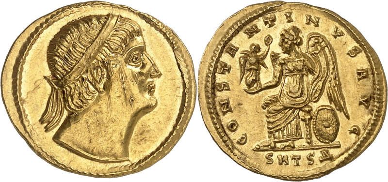 CONSTANTINUS I, Augustus 307-337

Solidus, Thessalonica, 4. Offizin, spätes 32...