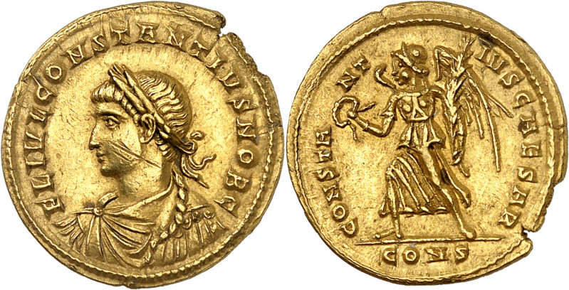 CONSTANTIUS II, Caesar 324-337, Augustus 337-361

Solidus, Constantinopolis, 3...