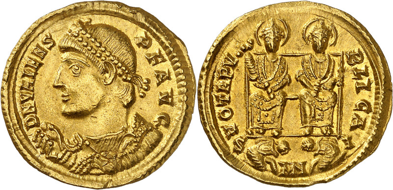 VALENS, 364-378

Solidus, Nicomedia, Festemission anlässlich des 2. Konsulats ...