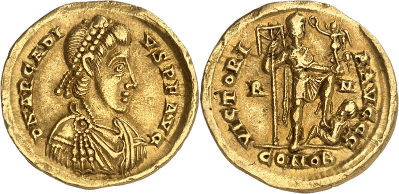 ARCADIUS, 383-408

Solidus, Rom, 404-408. D N ARCADI – VS P F AVG. Büste mit P...