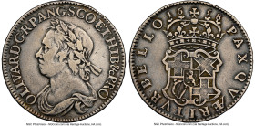 Oliver Cromwell 1/2 Crown 1658 VF Details (Plugged) NGC, Tower mint, KM-B207, S-3227A, ESC-252. A popular Cromwell issue, the example offered being an...