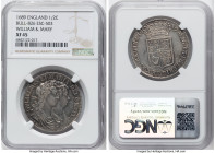 William & Mary 1/2 Crown 1689 XF45 NGC, KM472.1, ESC-826 (prev. ESC-503. A commendable example of the type, punctuated by ample remnant detail and pep...