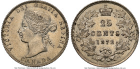 Victoria 25 Cents 1872-H AU55 NGC, Heaton mint, KM5. HID09801242017 © 2024 Heritage Auctions | All Rights Reserved