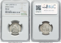 Victoria 3-Piece Lot of Certified Assorted Shillings NGC, 1) Shilling 1887 MS62, KM761 2) Shilling 1891 MS61, KM774, S-3927 3) Shilling 1901 MS62, KM7...