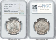 Victoria 1/2 Crown 1887 MS63 NGC, KM764, S-3924. An especially handsome representative of this popular "Jubilee" issue. HID09801242017 © 2024 Heritage...