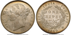 British India. Victoria Rupee 1840-(b&c) MS63 NGC, Bombay or Calcutta mint, KM458.1. HID09801242017 © 2024 Heritage Auctions | All Rights Reserved