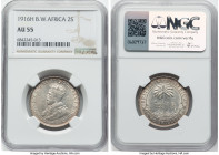 British Colony. George V Pair of Certified Assorted Issues NGC, 1) 2 Shillings 1916-H AU55, KM13 2) Shilling 1913 MS61, KM12 HID09801242017 © 2024 Her...