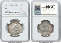 British Colony. George V 18 Piastres 1921 AU55 NGC, KM14. HID09801242017 © 2024 Heritage Auctions | All Rights Reserved