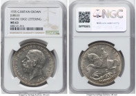 George V "Silver Jubilee" Crown 1935 MS63 NGC, KM842a. Incuse edge lettering variety. HID09801242017 © 2024 Heritage Auctions | All Rights Reserved