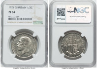 George V 5-Piece Lot of Certified Assorted Issues NGC, 1) Proof 1/2 Crown 1927 PR64, KM835 2) Florin 1918 MS62, KM817 3) Shilling 1919 MS62, KM816 4) ...