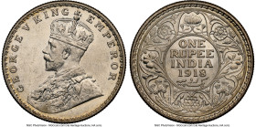 British India. George V 3-Piece Lot of Certified Assorted Issues NGC, 1) Rupee 1912-(b) MS64, Bombay mint, KM524 2) Rupee 1918-(c) UNC Details (Obvers...