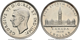 George VI 3-Piece Lot of Certified Assorted Dollars NGC, 1) Dollar 1939 MS61, KM38 2) Dollar 1949 MS62, KM47 3) Dollar 1951 MS63, KM46 HID09801242017 ...