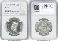George VI Pair of Certified Assorted Proof Issues 1937 NGC, 1) 1/2 Crown PR64, KM856 2) Florin PR65, KM855 HID09801242017 © 2024 Heritage Auctions | A...