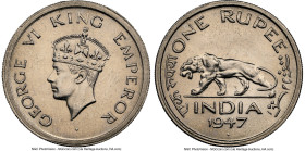 British India. George VI Rupee 1947-(b) MS63 NGC, Bombay mint, KM559, S&W-9.37. HID09801242017 © 2024 Heritage Auctions | All Rights Reserved