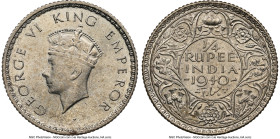 British India. George VI 4-Piece Lot of Certified Assorted Issues NGC, 1) 1/4 Rupee 1940-(b) MS64, Bombay mint, KM544a 2) 1/4 Rupee 1947-(b) MS62, Bom...