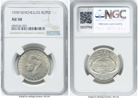 British Colony. George VI Pair of Certified Assorted Issues AU58 NGC, 1) Rupee 1939, KM4 2) 1/2 Rupee 1939, KM3 HID09801242017 © 2024 Heritage Auction...
